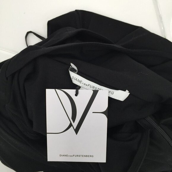 DVF Diane von Furstenberg Parker jersey dress black shift knit New Small 2 4 - Picture 5 of 6